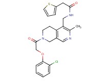 N-({7-[(2-chlorophenoxy)acetyl]-3-methyl-5,6,7,8-tetrahydro-2,7-naphthyridin-4-yl}methyl)-2-(2-thienyl)acetamide