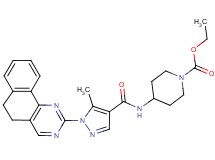 ethyl 4-({[1-(5,6-dihydrobenzo[h]quinazolin-2-yl)-5-methyl-1H-pyrazol-4-yl]carbonyl}amino)-1-piperidinecarboxylate