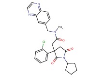 2-[3-(2-chlorophenyl)-1-cyclopentyl-2,5-dioxo-3-pyrrolidinyl]-N-methyl-N-(6-quinoxalinylmethyl)acetamide