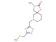 3-methyl-7-({3-[(methylthio)methyl]-1,2,4-oxadiazol-5-yl}methyl)-1-oxa-3,7-diazaspiro[4.5]decan-2-one