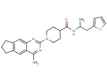 1-(4-methyl-7,8-dihydro-6H-cyclopenta[g]quinazolin-2-yl)-N-[1-methyl-2-(2-thienyl)ethyl]-4-piperidinecarboxamide