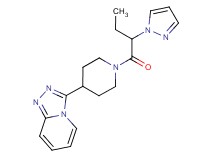 3-{1-[2-(1H-pyrazol-1-yl)butanoyl]-4-piperidinyl}[1,2,4]triazolo[4,3-a]pyridine