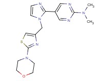 N,N-dimethyl-5-{1-[(2-morpholin-4-yl-1,3-thiazol-4-yl)methyl]-1H-imidazol-2-yl}pyrimidin-2-amine
