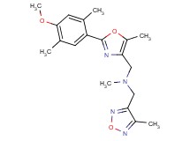 1-[2-(4-methoxy-2,5-dimethylphenyl)-5-methyl-1,3-oxazol-4-yl]-N-methyl-N-[(4-methyl-1,2,5-oxadiazol-3-yl)methyl]methanamine