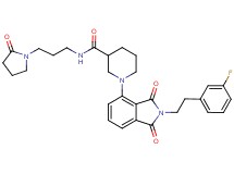 1-{2-[2-(3-fluorophenyl)ethyl]-1,3-dioxo-2,3-dihydro-1H-isoindol-4-yl}-N-[3-(2-oxo-1-pyrrolidinyl)propyl]-3-piperidinecarboxamide