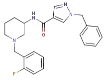 1-benzyl-N-[1-(2-fluorobenzyl)-3-piperidinyl]-1H-pyrazole-4-carboxamide