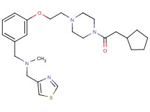 (3-{2-[4-(cyclopentylacetyl)-1-piperazinyl]ethoxy}benzyl)methyl(1,3-thiazol-4-ylmethyl)amine