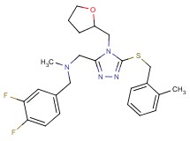 (3,4-difluorobenzyl)methyl{[5-[(2-methylbenzyl)thio]-4-(tetrahydro-2-furanylmethyl)-4H-1,2,4-triazol-3-yl]methyl}amine