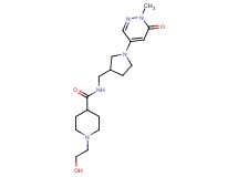 1-(2-hydroxyethyl)-N-{[1-(1-methyl-6-oxo-1,6-dihydro-4-pyridazinyl)-3-pyrrolidinyl]methyl}-4-piperidinecarboxamide