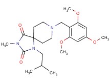 1-isobutyl-3-methyl-8-(2,4,6-trimethoxybenzyl)-1,3,8-triazaspiro[4.5]decane-2,4-dione