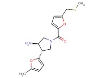 (3R*,4S*)-4-(5-methyl-2-furyl)-1-{5-[(methylthio)methyl]-2-furoyl}pyrrolidin-3-amine