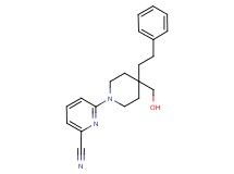 6-[4-(hydroxymethyl)-4-(2-phenylethyl)piperidin-1-yl]pyridine-2-carbonitrile