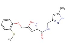 N-[(5-methyl-1H-pyrazol-3-yl)methyl]-5-{[2-(methylthio)phenoxy]methyl}isoxazole-3-carboxamide