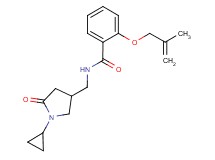 N-[(1-cyclopropyl-5-oxopyrrolidin-3-yl)methyl]-2-[(2-methylprop-2-en-1-yl)oxy]benzamide