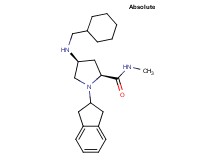 (4S)-4-[(cyclohexylmethyl)amino]-1-(2,3-dihydro-1H-inden-2-yl)-N-methyl-L-prolinamide
