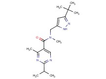 N-[(3-tert-butyl-1H-pyrazol-5-yl)methyl]-2-isopropyl-N,4-dimethylpyrimidine-5-carboxamide