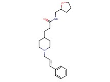 3-{1-[(2E)-3-phenyl-2-propen-1-yl]-4-piperidinyl}-N-(tetrahydro-2-furanylmethyl)propanamide