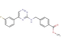 methyl 4-({[5-(3-fluorophenyl)-1,2,4-triazin-3-yl]amino}methyl)benzoate