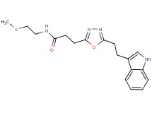 3-{5-[2-(1H-indol-3-yl)ethyl]-1,3,4-oxadiazol-2-yl}-N-[2-(methylthio)ethyl]propanamide