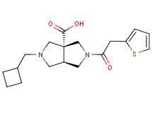 (3aR*,6aR*)-2-(cyclobutylmethyl)-5-(2-thienylacetyl)hexahydropyrrolo[3,4-c]pyrrole-3a(1H)-carboxylic acid