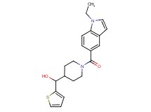 {1-[(1-ethyl-1H-indol-5-yl)carbonyl]piperidin-4-yl}(2-thienyl)methanol