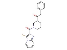 1-{1-[(3-fluoroimidazo[1,2-a]pyridin-2-yl)carbonyl]-3-piperidinyl}-2-phenylethanone