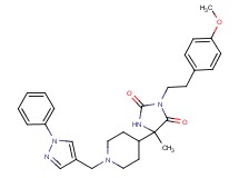 3-[2-(4-methoxyphenyl)ethyl]-5-methyl-5-{1-[(1-phenyl-1H-pyrazol-4-yl)methyl]-4-piperidinyl}-2,4-imidazolidinedione