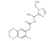 2-(7-chloro-2,3-dihydro-1,4-benzodioxin-6-yl)-N-[1-(1-ethyl-1H-1,2,4-triazol-5-yl)ethyl]acetamide