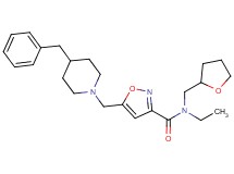 5-[(4-benzylpiperidin-1-yl)methyl]-N-ethyl-N-(tetrahydrofuran-2-ylmethyl)isoxazole-3-carboxamide