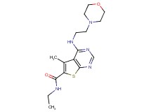 N-ethyl-5-methyl-4-{[2-(4-morpholinyl)ethyl]amino}thieno[2,3-d]pyrimidine-6-carboxamide