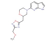 6-(2-{[3-(methoxymethyl)-1,2,4-oxadiazol-5-yl]methyl}morpholin-4-yl)-1H-pyrrolo[2,3-b]pyridine