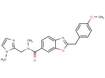 2-(4-methoxybenzyl)-N-methyl-N-[(1-methyl-1H-imidazol-2-yl)methyl]-1,3-benzoxazole-6-carboxamide