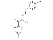3,5-difluoro-N-methyl-N-{2-[(4-methylphenyl)thio]ethyl}pyridine-2-carboxamide
