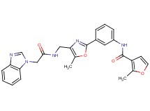N-[3-(4-{[(1H-benzimidazol-1-ylacetyl)amino]methyl}-5-methyl-1,3-oxazol-2-yl)phenyl]-2-methyl-3-furamide