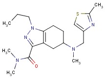 N,N-dimethyl-5-{methyl[(2-methyl-1,3-thiazol-4-yl)methyl]amino}-1-propyl-4,5,6,7-tetrahydro-1H-indazole-3-carboxamide