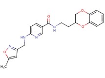N-[2-(2,3-dihydro-1,4-benzodioxin-2-yl)ethyl]-6-{[(5-methyl-3-isoxazolyl)methyl]amino}nicotinamide