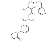 1-{3-[(3-{5-methyl-2-[(3-pyridinylmethyl)thio]-4-pyrimidinyl}-1-piperidinyl)carbonyl]phenyl}-2-pyrrolidinone