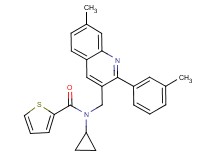 N-cyclopropyl-N-{[7-methyl-2-(3-methylphenyl)-3-quinolinyl]methyl}-2-thiophenecarboxamide