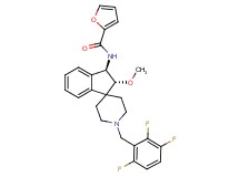 N-[(2R*,3R*)-2-methoxy-1'-(2,3,6-trifluorobenzyl)-2,3-dihydrospiro[indene-1,4'-piperidin]-3-yl]-2-furamide