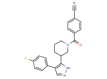 4-({3-[4-(4-fluorophenyl)-1H-pyrazol-5-yl]piperidin-1-yl}carbonyl)benzonitrile