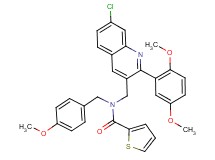 N-{[7-chloro-2-(2,5-dimethoxyphenyl)-3-quinolinyl]methyl}-N-(4-methoxybenzyl)-2-thiophenecarboxamide