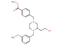 methyl 4-{[3-(2-hydroxyethyl)-4-(3-methoxybenzyl)-1-piperazinyl]methyl}benzoate