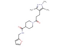 N-(2-furylmethyl)-1-[3-(1,3,5-trimethyl-1H-pyrazol-4-yl)propanoyl]piperidine-4-carboxamide