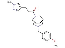 (1S*,5R*)-3-(4-methoxybenzyl)-6-[3-(1-methyl-1H-pyrazol-4-yl)propanoyl]-3,6-diazabicyclo[3.2.2]nonane