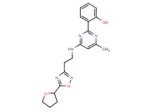 2-[4-methyl-6-({2-[5-(tetrahydrofuran-2-yl)-1,2,4-oxadiazol-3-yl]ethyl}amino)pyrimidin-2-yl]phenol
