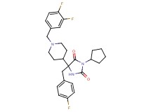 3-cyclopentyl-5-[1-(3,4-difluorobenzyl)-4-piperidinyl]-5-(4-fluorobenzyl)-2,4-imidazolidinedione