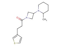 2-methyl-1-{1-[3-(3-thienyl)propanoyl]-3-azetidinyl}piperidine