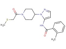 2-methyl-N-(1-{1-[(methylthio)acetyl]-4-piperidinyl}-1H-pyrazol-5-yl)benzamide