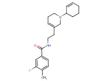 N-[2-(1-cyclohex-2-en-1-yl-1,2,5,6-tetrahydropyridin-3-yl)ethyl]-3-fluoro-4-methylbenzamide