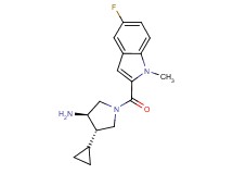 (3R*,4S*)-4-cyclopropyl-1-[(5-fluoro-1-methyl-1H-indol-2-yl)carbonyl]pyrrolidin-3-amine